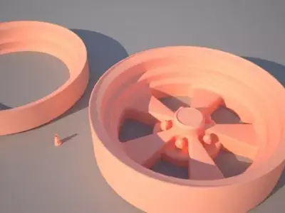 cragar s-s car wheel printable 3D print model