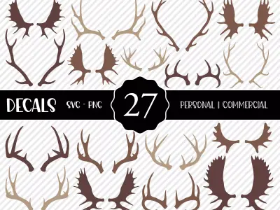 27 Antler Decals Texture