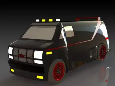 GMC Vandura A Team Van Free 3D print model
