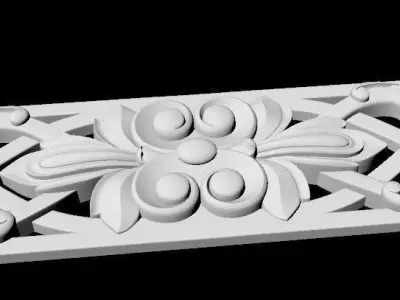 Central decor ornament for furniture 3D model 211