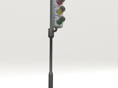 Game-ready retro traffic lights - Unity - UE4 Low-poly 3D model