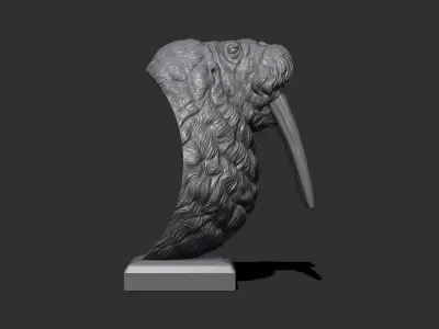Walrus bust 3D print model