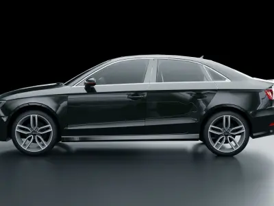 Audi A3 2015 Low-poly 3D model