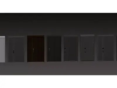 2025 New Style Wooden Door 3D model