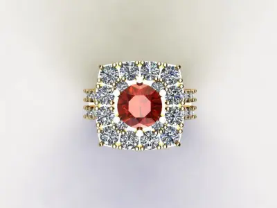 women ring solitaire 2020 cad file design R56 Free 3D model
