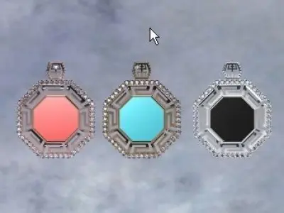 pendant   onyx-turquoise  -   or pictures   free-     3D print model