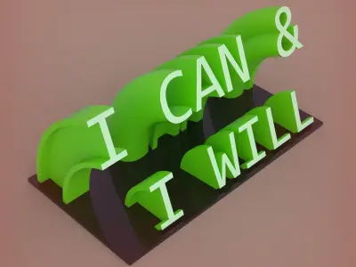 Desk Motivation 3D print model
