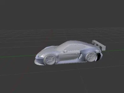 GT1concept porsche racing car 3D model