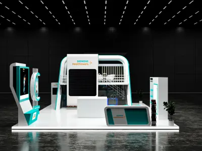 booth 8x12 two floor  3D model