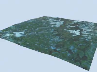 VR PBR ENVIRONMENT ASSET REALISTIC WATER 3D MODEL FREE  Free low-poly 3D model