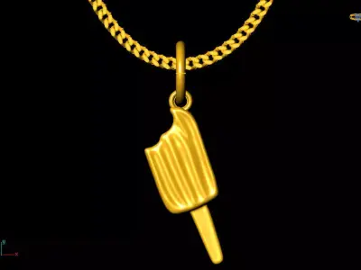 ice cream pendant charms - one inch pendant 3D print model