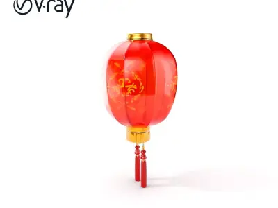 Traditional Chinese Lantern D Model Pack Low-poly 3D model