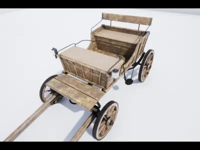 The Carriage 4 Low-poly 3D model