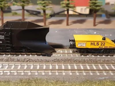 HLS snow melter car of MAV - TT scale 3D print model
