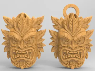 tiki wall decor 3dmodel  3D print model