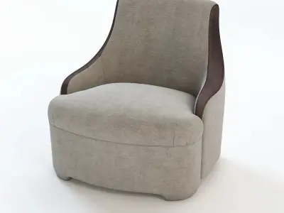 Detail Luxury Bed Room Chair 3D model