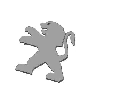 Peugeot Logo 3D print model