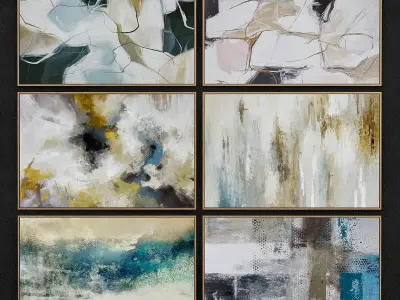 Frame Collection 10 pieces 3d model Low-poly 3D model