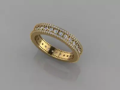 Wedding Ring 3D print model 15