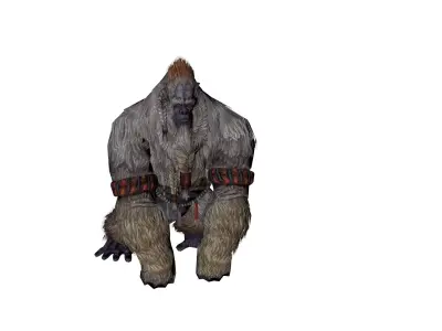 Fantasy Yeti  Ice Monster Creature 3D Model Low-poly 3D model