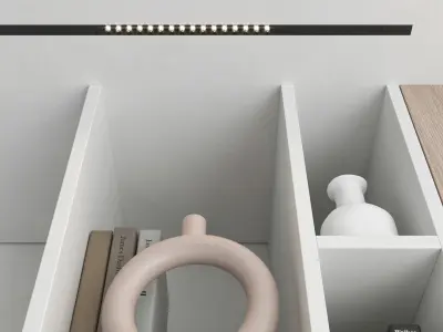 TV wall set 26 3D model