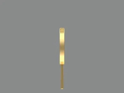 Gold Round Shape Diamond 3D print model