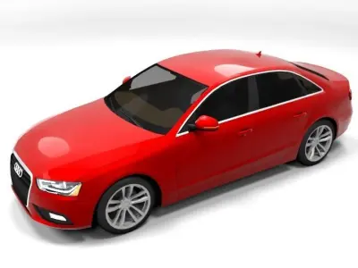 AUDI A4 2012 4D LOWPOLY Low-poly 3D model