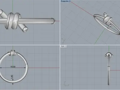 Knot ring model 668 3D print model