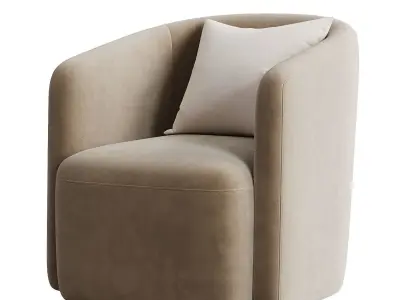 Preston Swivel Armchair 3D model