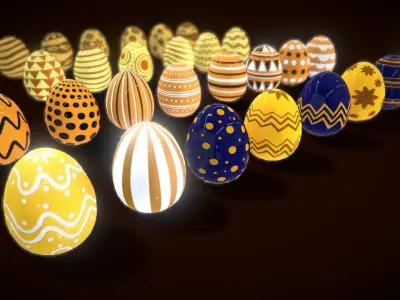 Collections Easter Eggs7 Low-poly 3D model