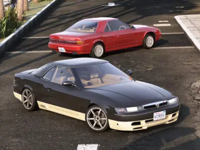 Mazda Eunos Cosmo 1990 with interior Low-poly 3D model