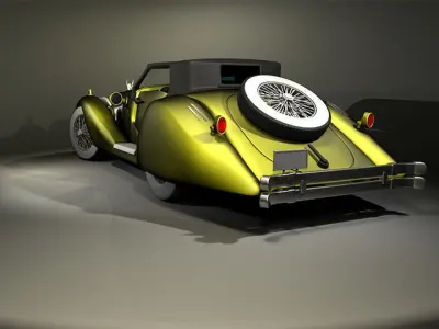 Old car from the 30 3D model
