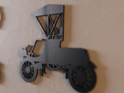 Old Car Silhouettes Collection 3D model