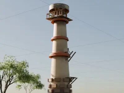 Old watch tower 3D model
