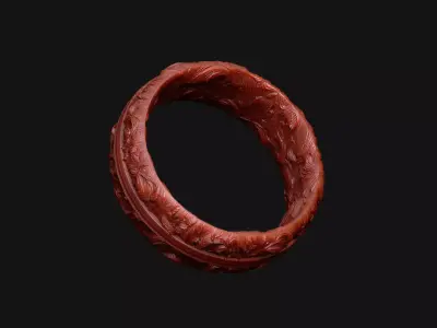 style oak design leaf gothic design royal basic gothic 3D print model