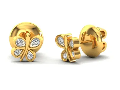 butterfly stud 3D print model