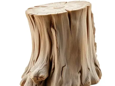 Rustic Wood Stump model pack Low-poly 3D model