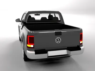 VW VOLKSWAGEN AMAROK LOWPOLY Low-poly 3D model