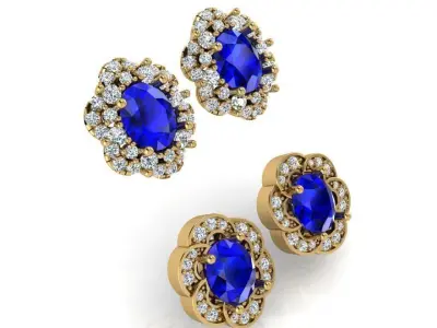 Flower Earring 3291 3D print model