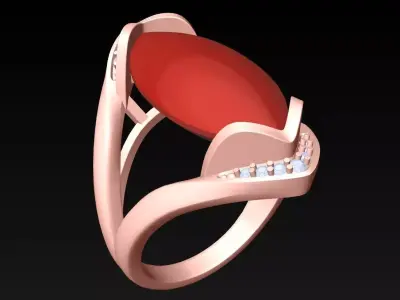 Stone Ring  - GN235 3D print model
