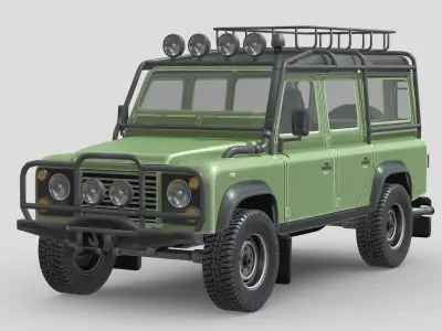 Land Rover Defender D110 Low-poly 3D model