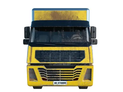 Generic Game Ready Box Truck Low-poly 3D model