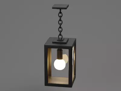 Lantern V3 - Modern Hanging Lamp Low-poly 3D model