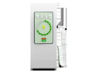 3d  electricity for electric machines icon 3D model