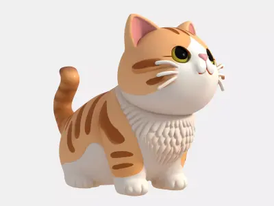 Cartoon Cat 3D model 2