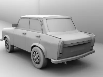 Taxi 3D old car 3D model