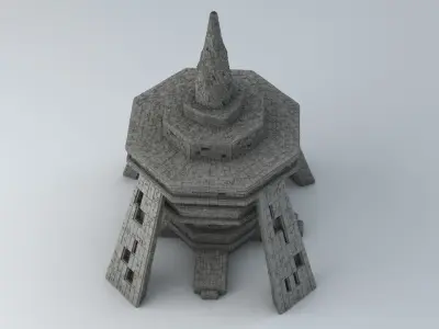 Sci Fi Shapes - The Empire Low-poly 3D model