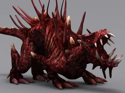 3DRT-Dragonhounds monsters Low-poly 3D model