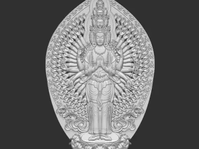 Kwanyin Bodhisattva 3D print model