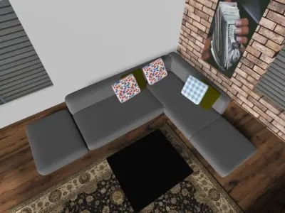 NEW LUXURY SOFA Low-poly 3D model